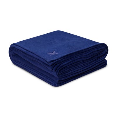 Navy Blue 100% Polyester Antipill King Fleece Blanket