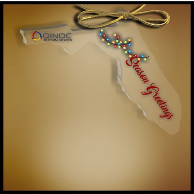 Florida Ornament in Clear Acrylic