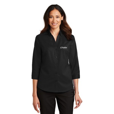 Port Authority® Women's 3/4-Sleeve SuperPro Twill Shirt