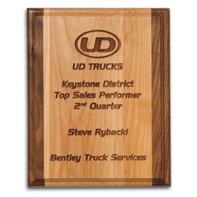 Alder Wood/Walnut Base Plaque (10 1/2"x 13")