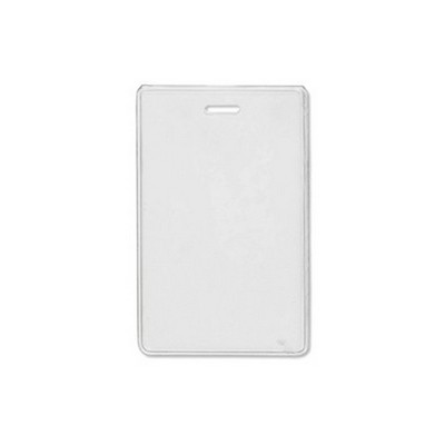 2.78" W x 4.38" H - Vertical Clear Vinyl Badge Holder (1 Color Imprint)