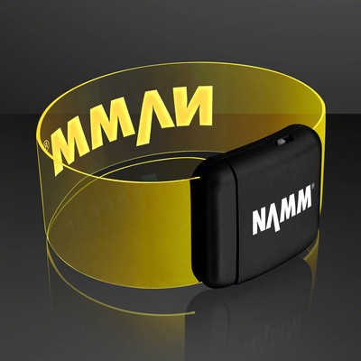 Cosmic Yellow LED Magnetic Clasp Bracelets - PRINTED
