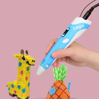 3D Printing Pen for Kids Includes 3 Starter Colors of PLA Filament
