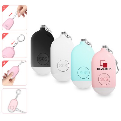 Rechargeable Safety Alarm Keychain w/ LED