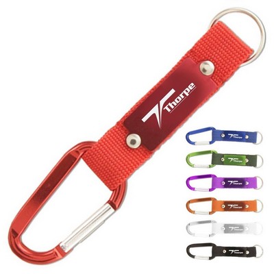 6 CM Carabiner w/ Metal Plate and Strap
