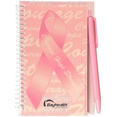 Spiral Notepad with Pen - Courage, Hope, Strength