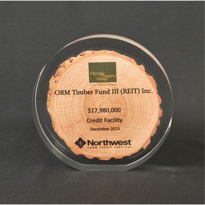 Lucite Round Embedment Award (3"x7/8")