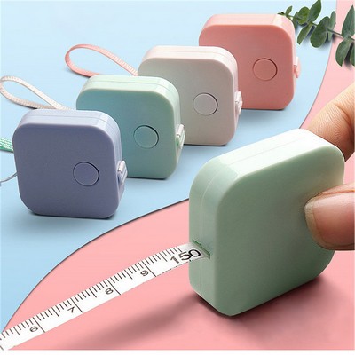 1.5m 60" Square Plastic Retractable Measuring Tape With Lanyard