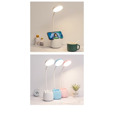 Round Brightness Adjustable USB LED desk Lamp