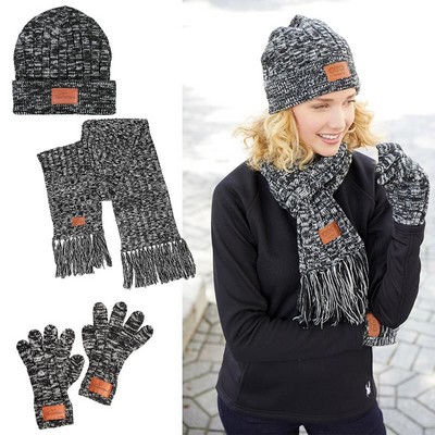 LeemanÂ™ 3-in-1 Heathered Knit Winter Set