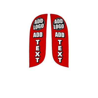 Custom Double Sided 8' Feather Flag (Flag Only)