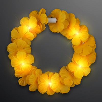Yellow LED Value Flower Crowns, Lei Headband - BLANK