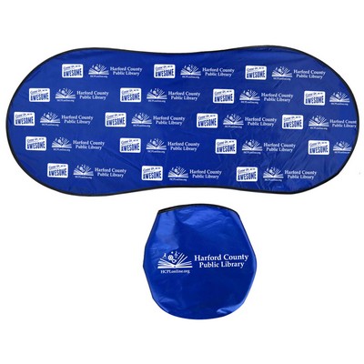 Step & Repeated Printed Car Windshield Sun Shade W/Storage Pouch