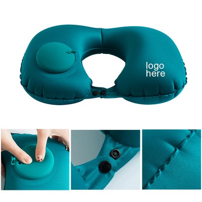 Press Type Inflatable Travel Neck Pillow