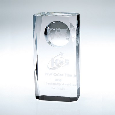 Beveled Globe Column Award