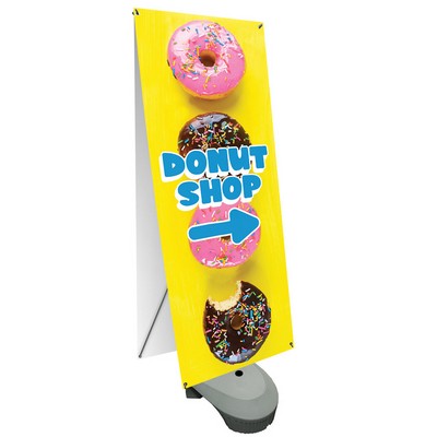 26x68" Zeppy Double-Sided Outdoor Banner Stand (Graphic Package)