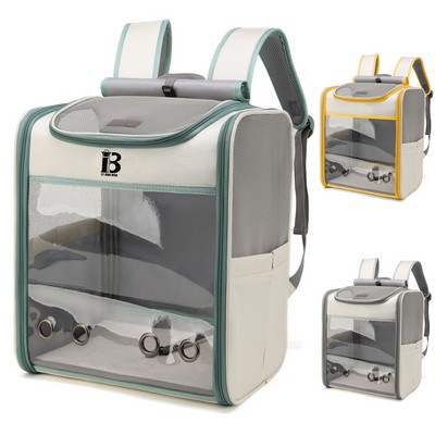 Foldable Transparent Oxford Pet Backpack