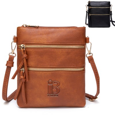 PU Leather Smal Multi Pocket Crossbody Bags