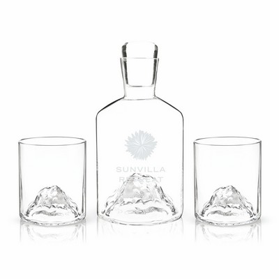 Viski® Mountain Decanter and Tumblers