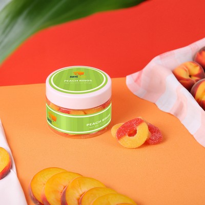 Albanese® Gummi Peach Rings: Small Jar