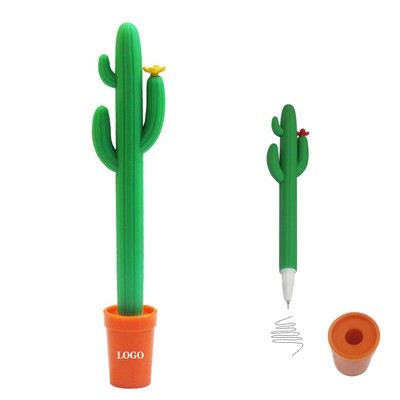 Cactus Shaped Promotional Pen with Flower Top