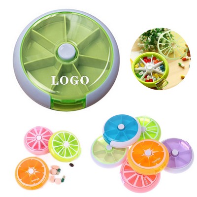 Portable Round Pill Box