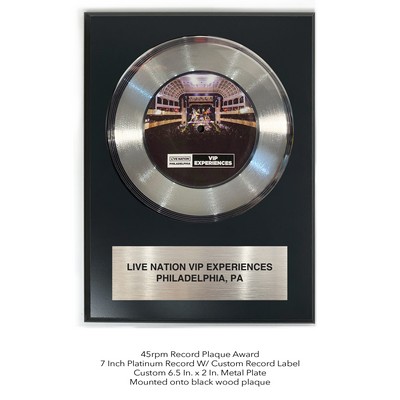Platinum Record Plaque - 7" Record - 9" x 12"