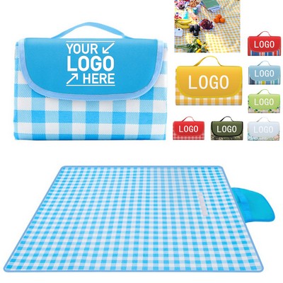 59X59" Outdoor Picnic Blanket Foldable Waterproof Sand Mat Beach Mat For Travel Camping Hiking