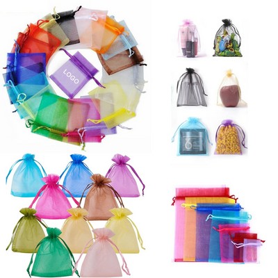 2 4/5"x3 1/2" Bulk Organza Sheer Mesh Gift/Candy Drawstring Pouch
