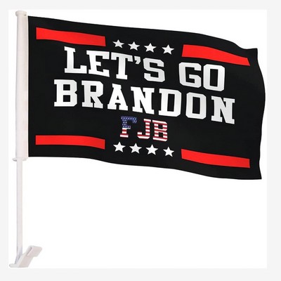 18" X 12" Single-Sided Printed Car Window Flag Clip