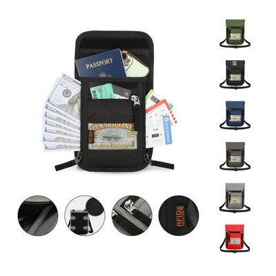 Neck Wallet w/RFID Blocking