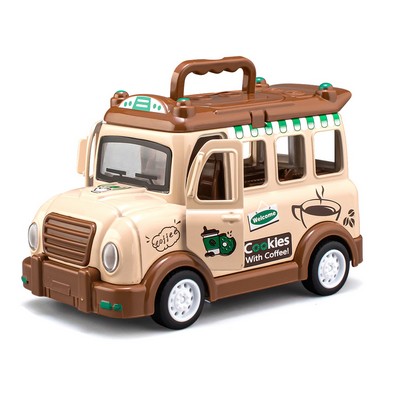 Pull Back Alloy Q Version Coffee Car