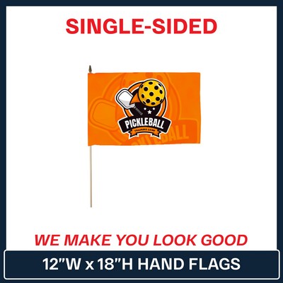 12" x 18" Hand Flag - Single Sided
