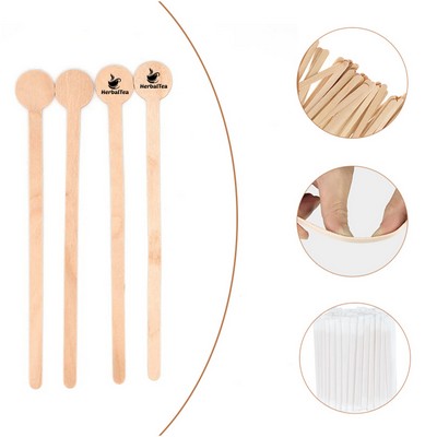 Round End Disposable Wooden Stir Stick