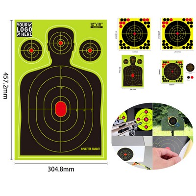Silhouette Splatter Target