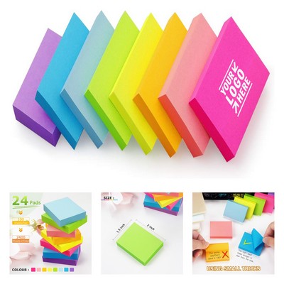 75 Sheets Sticky Notes 1.5 x 2" - Bright Colors Self-Stick Pads