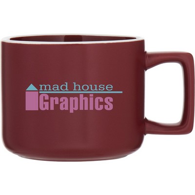 12 oz Helio Ceramic Mug (Matte Maroon)