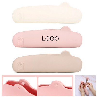 Portable Silicon Makeup Brush Storage Bag