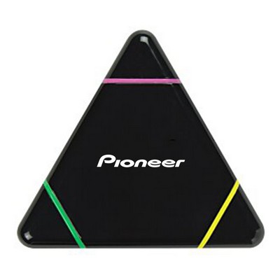 Triangle Fluorescent Marker Set with UV Printed Branding