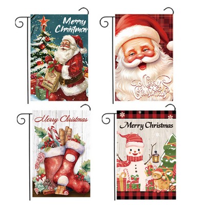 Christmas Decorations Garden Yard Flags