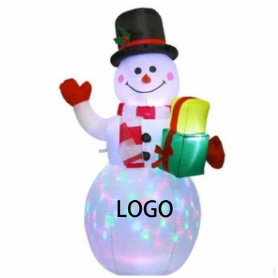Glowing Inflatable Snowman Decoration