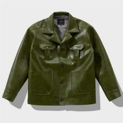 Fashion Signature Green Leather Jacket
