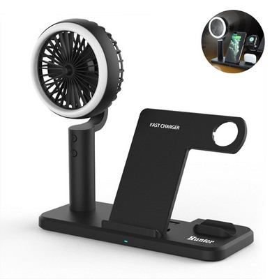 Multifunctional fan mobile phone headphone wireless charger