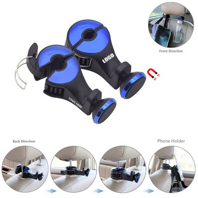 Car Headrest Bag Hanger Magnetic Phone Holder