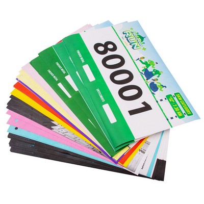 Custom 8.3" x 5.9" Paper Running Race Bib Competitor Numbers with Safety Pins