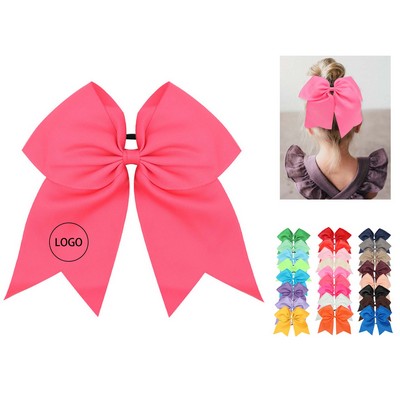 8" Large Size Bow Hair Tie