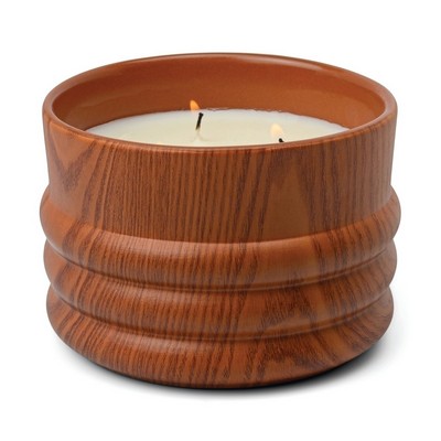 Grain 12 Oz Wood Ceramic Candle - Redwood And Amber