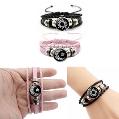 Vintage Leather Punk Braided Bracelet