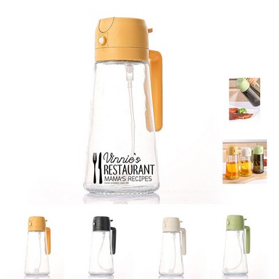 Kitchen Glass Oil Spray and Pour Bottle