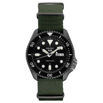 Seiko Watch Mens Seiko 5 Sports Bif Black Dial